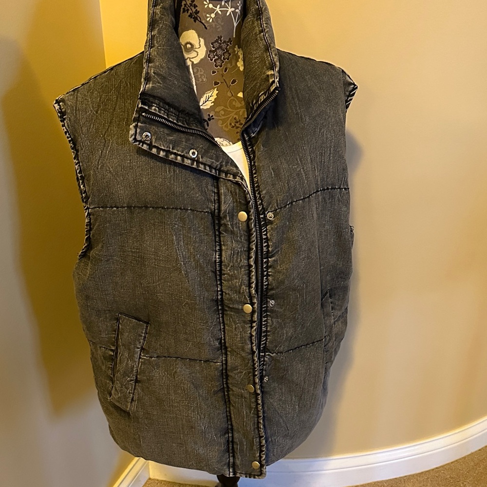 Elan Charcoal Jean Puffer Jacket
